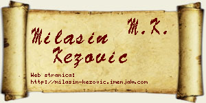 Milašin Kezović vizit kartica